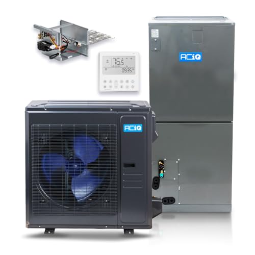 ACiQ 5 Ton 15.2 SEER2 Central Inverter Heat Pump System with 10kW Back-up Heat Kit & Thermostat - R454B Inverter | 60000 BTU Multi-Positional High Efficiency AC/Heating System