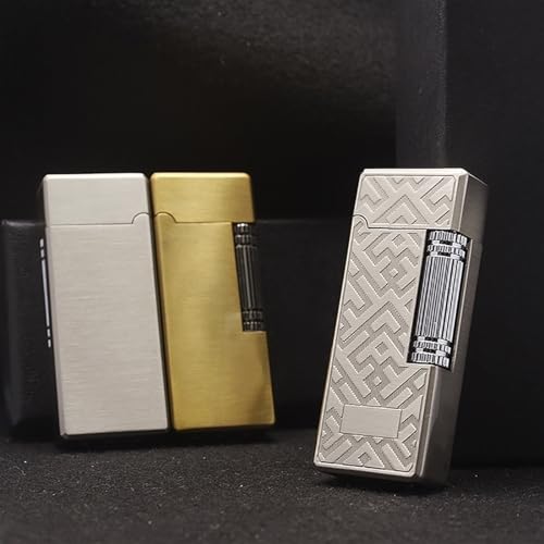 Encendedor metálico recargable TARVIT con rueda y llama suave miniatura 4