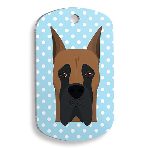 DANUA Personalized Dog Tag - Custom Name Tag - ID Tag for Dog & Cat - Customized Pet Tags - Dog Name Tag - Cat Name Tag - Engraved Dog Tag (Blue)