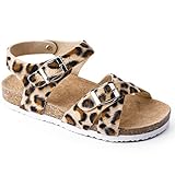 Trary Girls Sandals Adjustable Buckle Causal Sandals for Girls Open Toes Summer Shoes Cork Footbed S