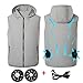 Cooling Vest for Men - Air Conditioned Clothes with Fans, 3 Speed Adjustable, Cool Vest for Hot Weather Work,Gray,M