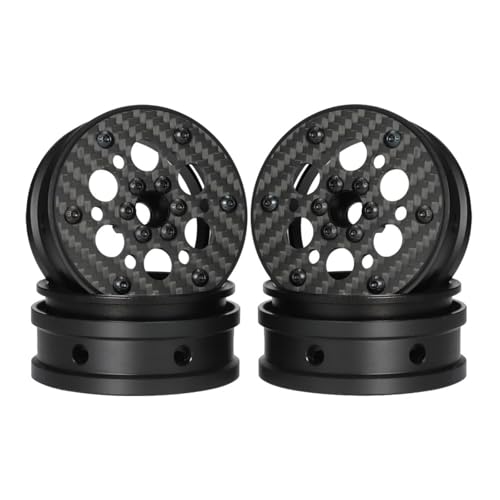 2.2 Beadlock Carbon Fiber Wheels Rims for 1/10 RC Crawler Cheater Rigs