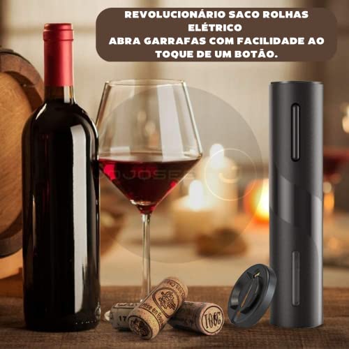 Saca Rolhas Elétrico Automatizado Abridor de Garrafas de Vinho Incluso Cortador de Lacre removivel A