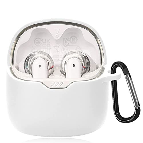 BUITFOU JBL TUNE FLEX �P�[�X TUNE FLEX �ی�J�o�[ �_�炩�� �V���R���� �����h�~ �L�Y�h�~ �ϏՌ� �h�o �y�� �����[�d�\ �J���r�i�t�� �����h�~(�z���C�g)