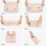 Cubes d'emballage pour valises, 9 Set de rangement de compression Organisateurs de bagages de voyage avec sac de toilette, sac de chaussures & Sac électronique - Accessoires de voyage pour valises (Beige)