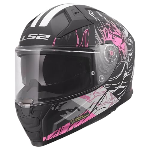 Casque LS2 Vector II Darflo Black Pink finition premium taille 2XS - 2