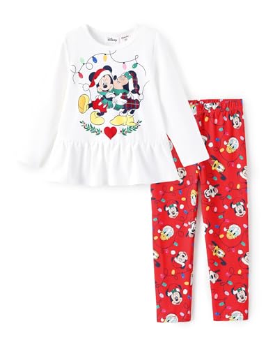 Image of Disney Minnie Mouse Frozen Princess Marvel Toddler Girls Clothes Long Sleeve Sweatshirt + Leggings 2pcs Outfits Set 2-6Y