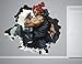 HUJL Adesivi Murali Street Fighter decorazione decalcomania murale bambini distrutti 3d vinile artistico adesivo