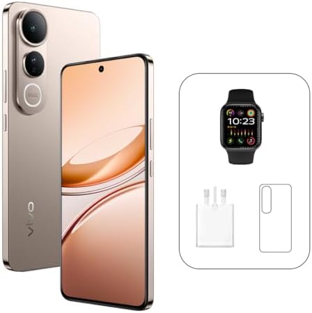 vivo V50 Lite 5G (Titanium Gold, 12GB RAM, 256GB) | 120Hz AMOLED Display | 32MP Selfie Camera | 6500mAH | IP64 | V-premier Smartwatch, 24M Warranty, 400Days Screen Replacement โ Middle East Version