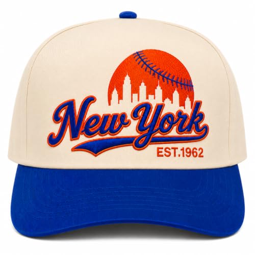 New York Hat,Classic New York Baseball Cap for Men & Women, Premium Embroidered Cotton Trucker Hat, Vintage Baseball Fan Gear