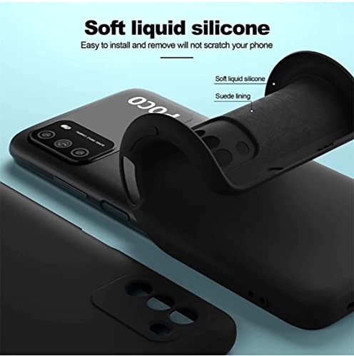 Image of Mobile Back Cover Case for Xiaomi Poco M3 (Silicone Case|CameraProtection|Black SC1510)