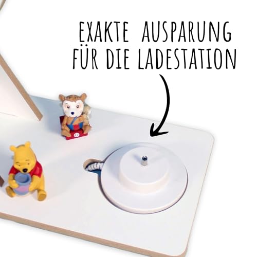 Holzura - XXL Regal für Toniebox, Toniefiguren Riesenrad, Aufbewahrung für Tonies, Halterung für Toniebox, drehbar