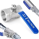 304 Edelstahl Kugelhahn Ball Valve, DN20 3/4 Zoll Zweiteiliger Kugelhahn mit Vollem Anschlus, Weiteiliges Kugelventil mit Geradem Gewinde, Internal Thread Heating Valve Water Pipe Switch Type
