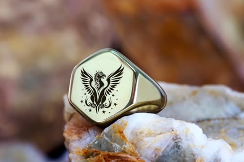 Anillo de grifo hexagonal plata 925: joyería artesanal retro 4