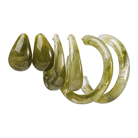 3Pairs Minimalist Acrylic Earrings Set Cover