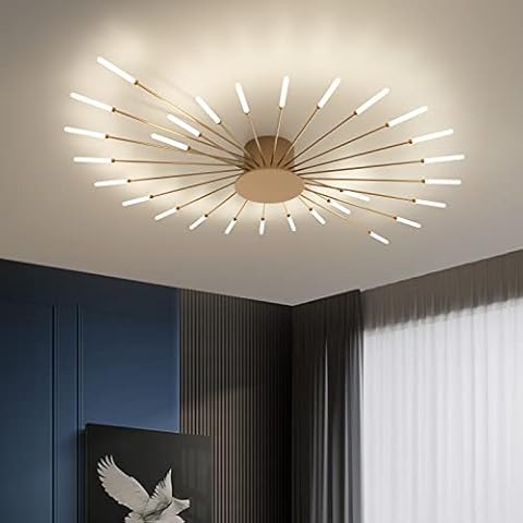 Luz de techo LED de montaje empotrado de oro de 28 cabezas para habitación infantil Cover