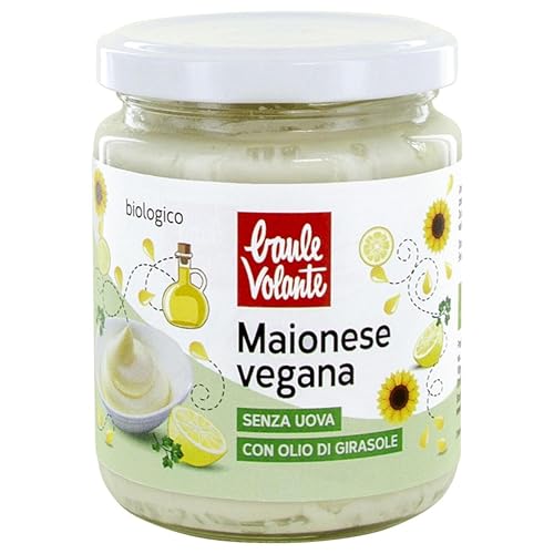 Baule volante Maionese vegana senza uova - Cremosa e saporita con olio di semi di girasole, senape, limone ed erbe aromatiche - Alternativa vegetale - Perfetta per panini, insalate e ricette