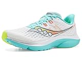Saucony Women's Kinvara 16 Running Shoe, White/Aqua, 9 M US