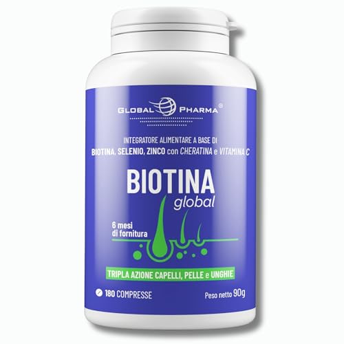 Biotina Cheratina e Zinco 6 Mesi Di Fornitura Integratore Per