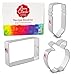 Ann Clark Cookie Cutters Back to School & Teacher Appreciation Cookie Cutters 3-Pc. Set Made in the USA, Apple, Pencil, Notebook