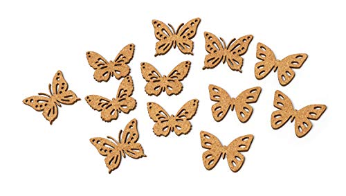 Preisvergleich Produktbild VBS Holz-Streuteile Schmetterling, 12 Stück, ca.4cm