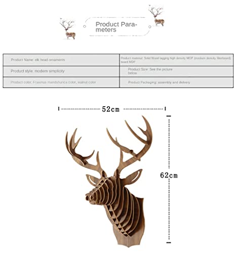 Tête de cerf salon et chambre puzzle bois SHABOZ 3D - 7