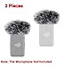 FONDFRAMORY Microphone Windscreen for DJI Mic, Furry Wind Muff Pop Filter Compatible with DJI Wireless Lavalier Mic, Fur Microphone Cover Sound Insulation (2 Pieces)
