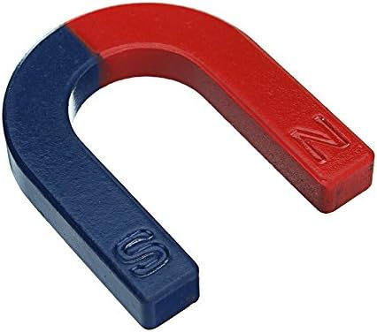 U Shaped Horseshoe Magnet Red Blue Painted Pole Physics Experiment Teaching 60mm