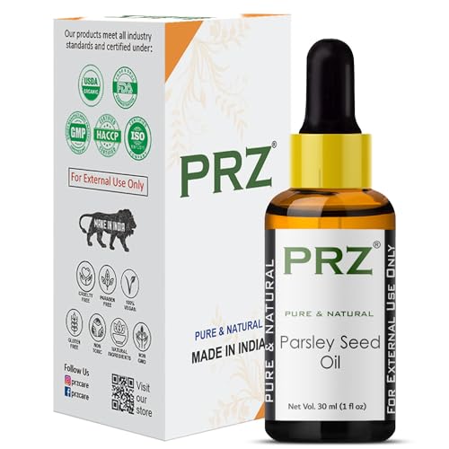 Image of PRZ Parsley Seed Essential Oil - Pure Natural Therapeutic Grade Oil for Skin Care & Hair Care, 30 ml