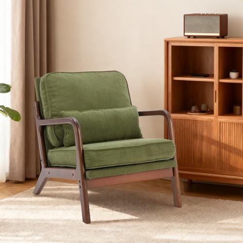 DUMOS Mid Century Modern Accent Chair, 16'' Seat Height Cozy Lounge Chair