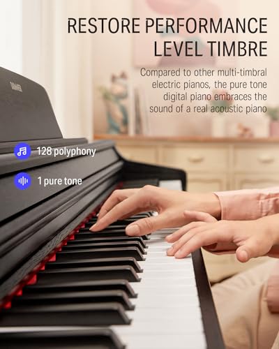 Donner DDP-100 88-Key Weighted Action Digital Piano with Piano Bench, Beginner Bundle with Furniture Stand, Power Adapter, Triple Pedals, MP3 Function, Black - image 2