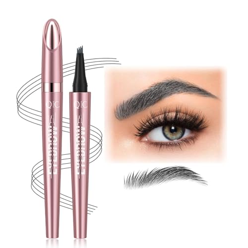 Magic Liquid Eyebrow Pencil - New 4 Tip Microblade Brow Pen, Natural Long-Lasting Hair-Like Defined Contouring Brows (# 03)