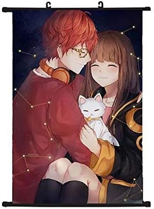 MXDZA Japanese Anime Anime Game Mystic Messenger 707 Luciel Choi Wall Scroll Poster Home Decor Wall Scroll Posters for decorative 40x60CM