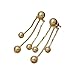 Fashionable Ball Chain Tassel Earrings Women Europe America Two On One Style Hanging Style High-End Feel Light Luxury