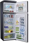 Galanz GLR12TBKEFR Réfrigérateur, Frigidaire double porte, Commande électrique réglable avec compartiment congélateur de montage supérieur, Noir rétro, 12.0 Cu Ft
