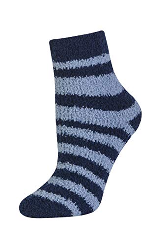 Image of Stanzino 6 PAIRS WOMEN COZY FUZZY NON SKID STRIPES SUPER SOFT WINTER SLIPPER SOCKS 9-11