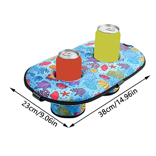 Suporte flutuante para bebidas com 2 furos | Copo Duplo Flutuante para Bebidas,Porta copo flutuante