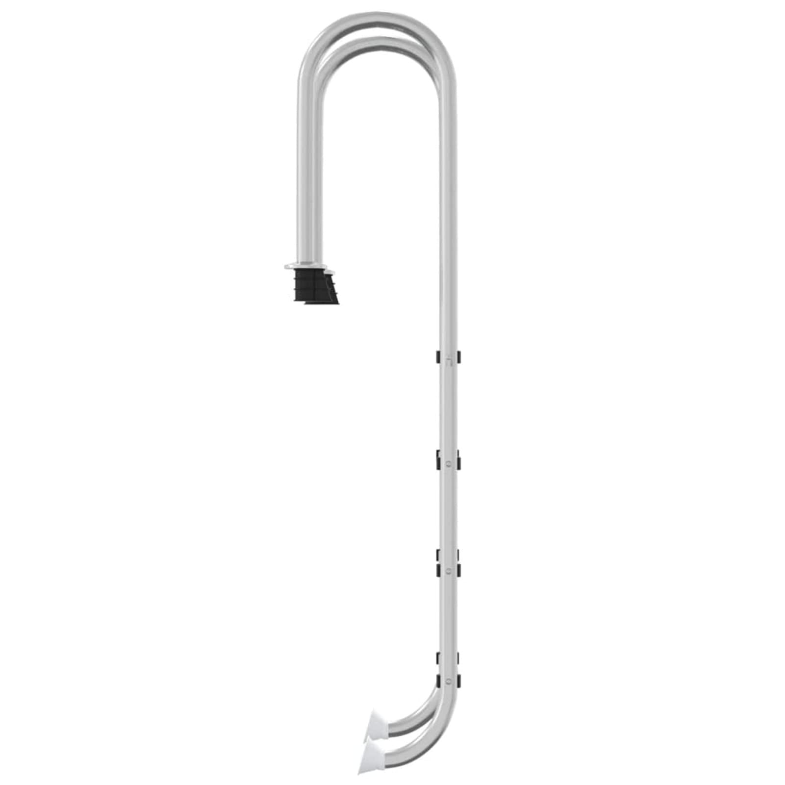 Scala per Piscina 54x38x184,5 cm Acciaio Inox 304,Scaletta per Piscina Barche Gradini da Bagno per Piscina/Ponte/Barca, per Yacht con gradini Antiscivolo con corrimano