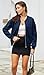 andy & natalie jackets for women zip up sweatshirt women fall casual fashion jacket Blue Medium