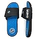 HEVA Slide Badeschuhe Herren Sommer Sandalen (45 EU Schwarz/Blau)