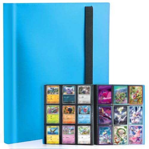 Card Binder 9-Pockets,Trading Card Binder,20 Pages, 360 Card Capacity Collection Binder, Card Folder for MTG, TCG, Game Cards & Sports Cards (Sky blue)