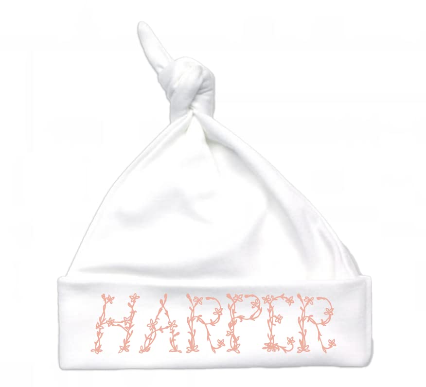 Personalized baby Girl hat knotted baby beanie hat newborn custom girl hat4