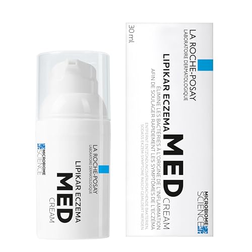 La Roche-Posay Lipikar Eczema Med, Akutcreme zur schnellen Milderung von Ekzem-Symptomen bei Neurodermitis, Unterstützung für das natürliche Mikrobiom der Haut, 30ml
