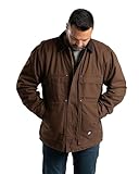 Berne Men's Original Washed Chore Coat, Large Regular, Bark