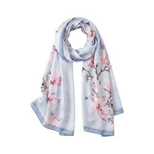 Image of Trillion London Spring Collection | Designer Silk Scarf For Women UK | Lightweight Neck Scarves | Shawl Wraps | Suitable for Daily Life | Smooth & Soft Finish | Gift for Women | Size-180cm x 90cm