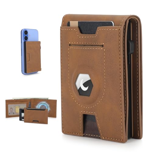 BAIGIO Airtag Wallet for Men, Slim RFID Bifold Wallet with