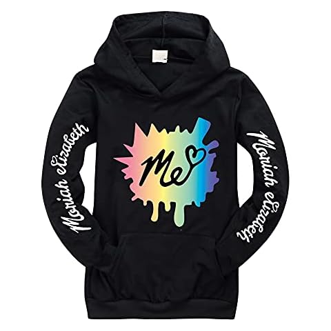 AMZUYIJ Moriah Elizabeth Merch Hoodie Kids Youtube Merch Hooded Top (black,170cm,13 Years,14 Years) Cover