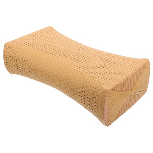 NIYANGLE Cuscino in Finto Rattan per Sauna e Bagno Turco, Poggiatesta Cervicale Traspirante 29x16x8 Cm, Accessorio Leggero e Portatile per Spa, Palestra e Centri Benessere