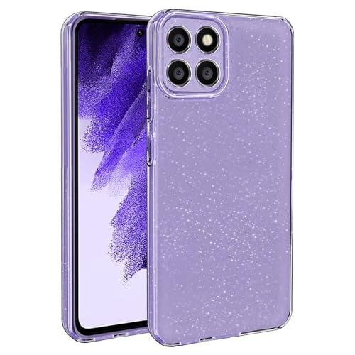 Cover Glitter per Honor X8b Custodia Brillantini per Paraurti Protettiva Antiurto Carino Scintillante con Donne e Ragazze per X8b Viola chiaro