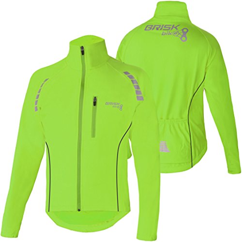 Chaqueta ciclismo térmica Brisk Bike verde XL miniatura 2